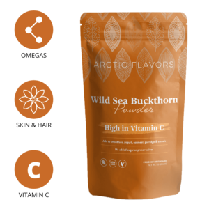 Sea buckthorn powder - premium quality wild sea buckthorn powder. Boost your meals with vitamin C & healthy omega fats. 100% natural sea buckthorn powder - nothing else added.